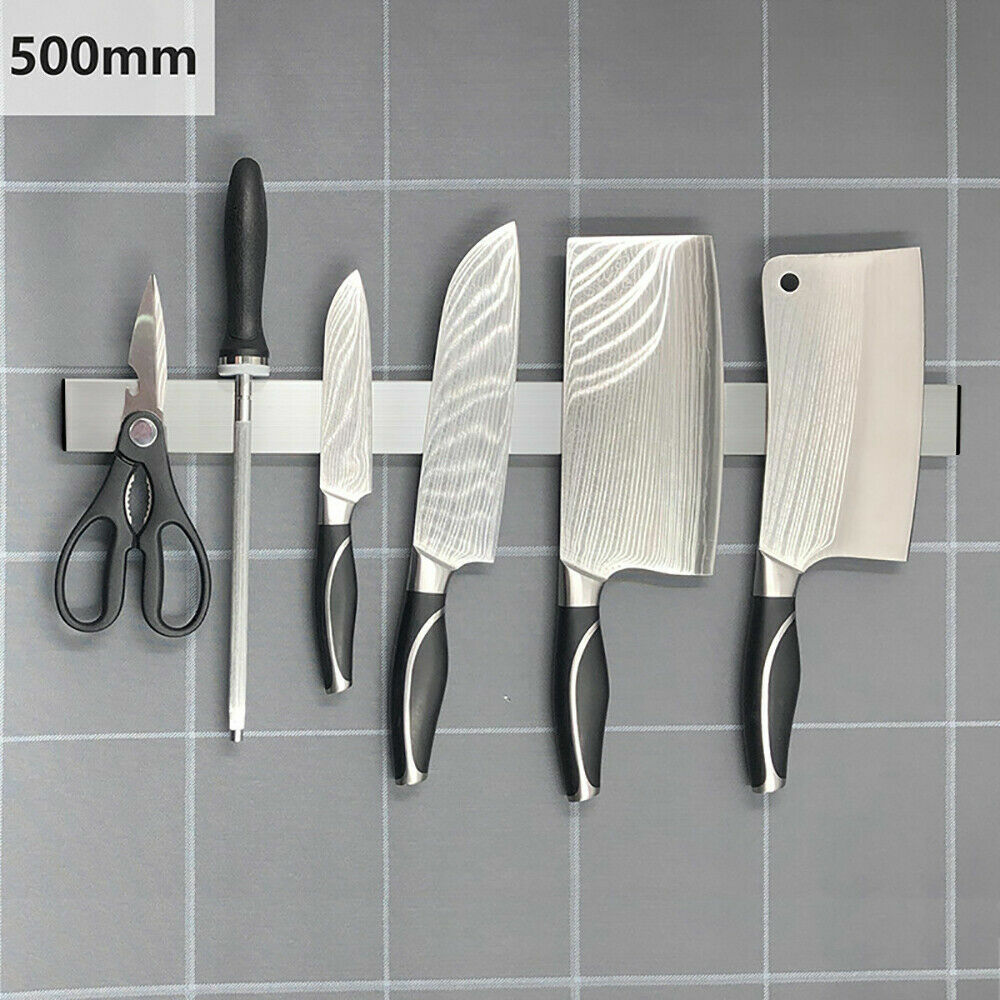 31/41/51cm Stainless Steel Magnetic Rack Knife Holder Tool Shelf Magnet AU STOCK