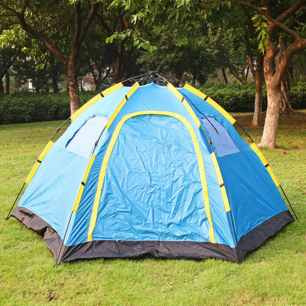 6 Person Instant Tent Pop-Up Camping Tent Set Hiking Fishing Up in Second Carry