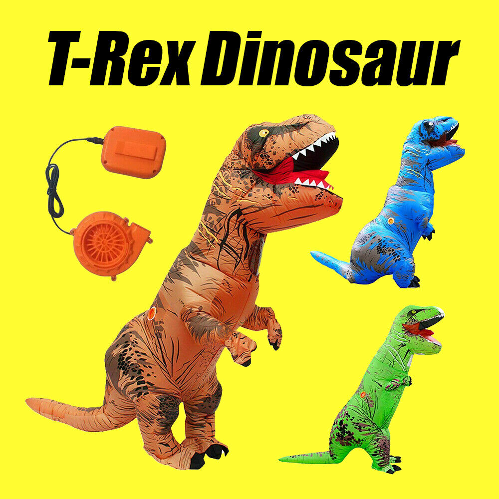 T-Rex Blow Inflatable Dinosaur Costume Adult Jurassic World Park Trex AU STOCK