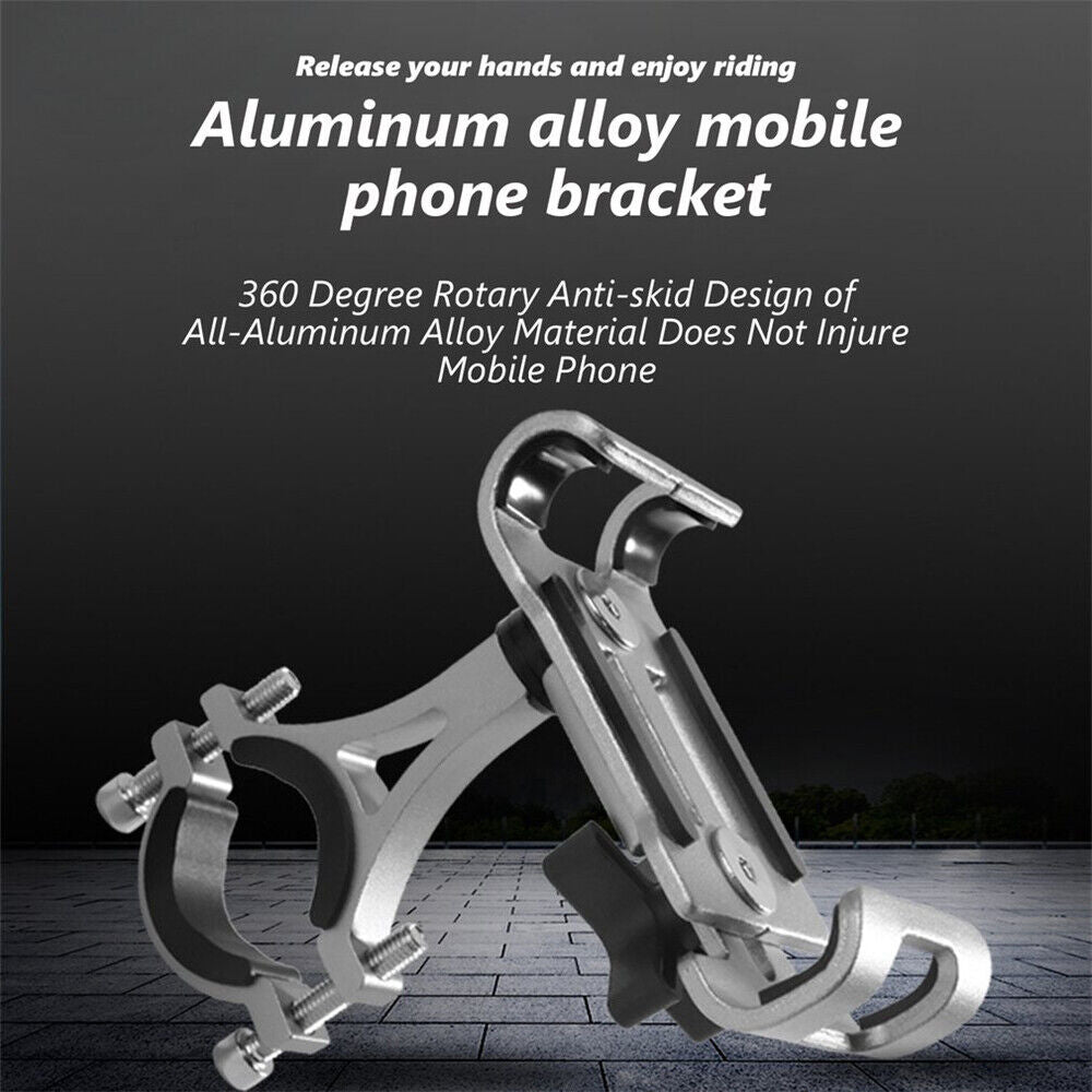 360¡ã Aluminum Motorcycle Bike Bicycle Holder Handlebar Cell Phone GPS MTB Mount