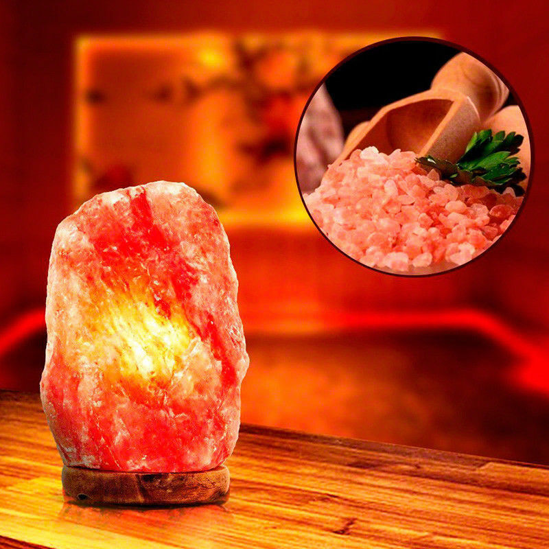 Himalayan Salt Lamp Natural Crystal Rock Shape Dimmer Switch Night Light 1-7 kg