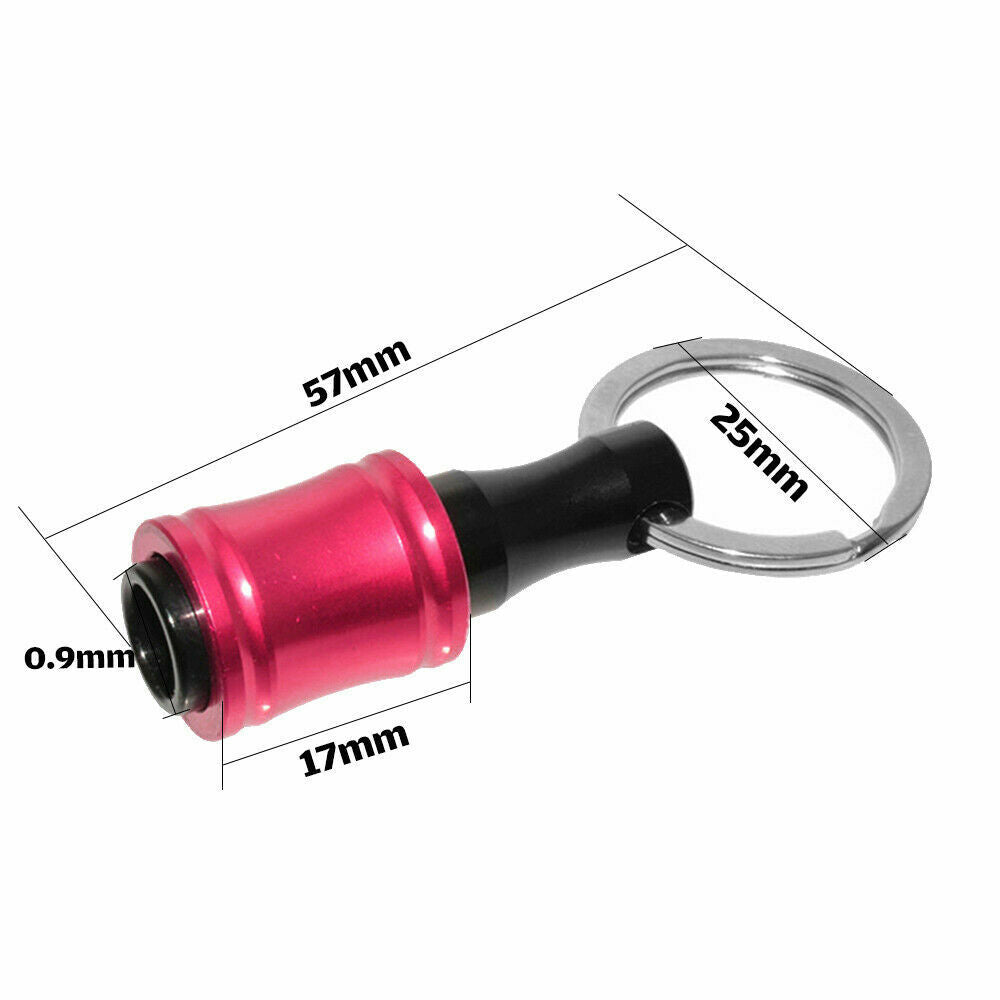 Hex Shank Screwdriver Bit Holder Extension Bar Tough Keychain Driver Keyring 6Pc
