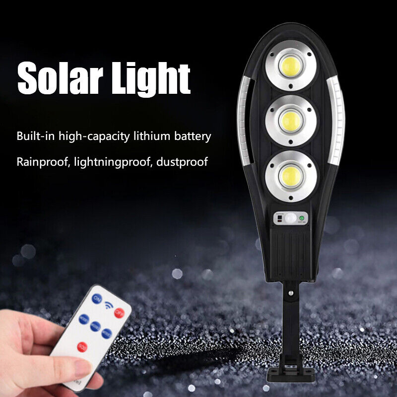 Solar Street LED Light Motion Sensor Remote Outdoor Garden Yard Flood Down Lamp