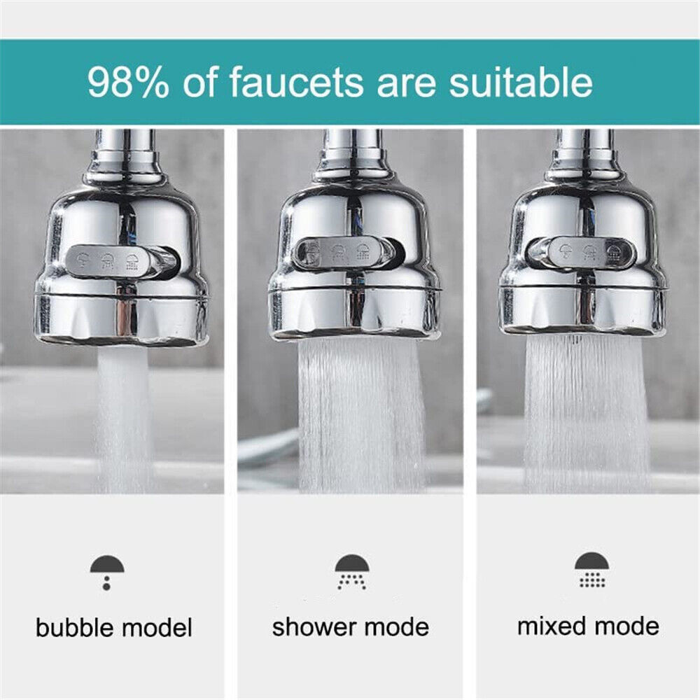 Moveable 360¡ã Faucet Kitchen Water Saving Tap Head Filter Spray Extender Aerator