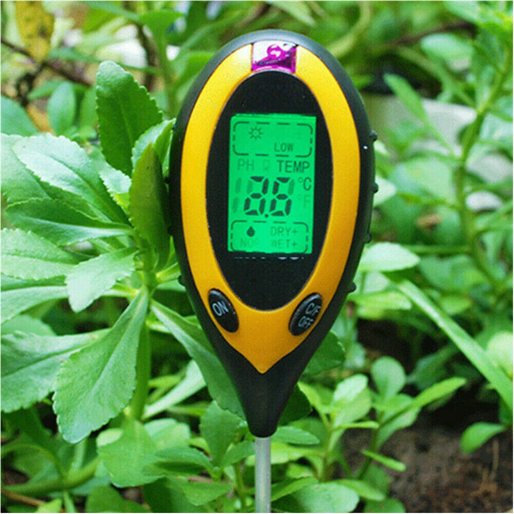 4 in 1 Soil PH Tester Moisture Sunlight Light Test Meter for Garden Plant Lawns