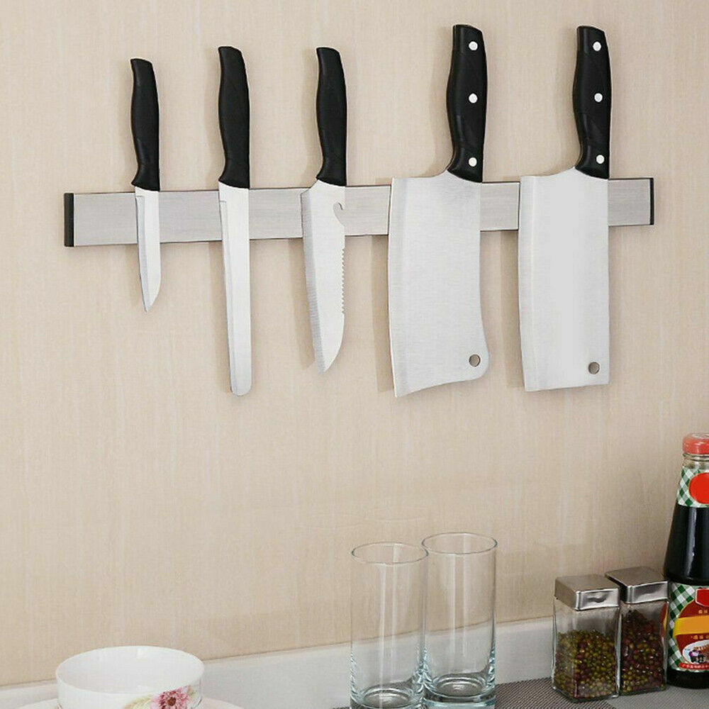 31/41/51cm Stainless Steel Magnetic Rack Knife Holder Tool Shelf Magnet AU STOCK