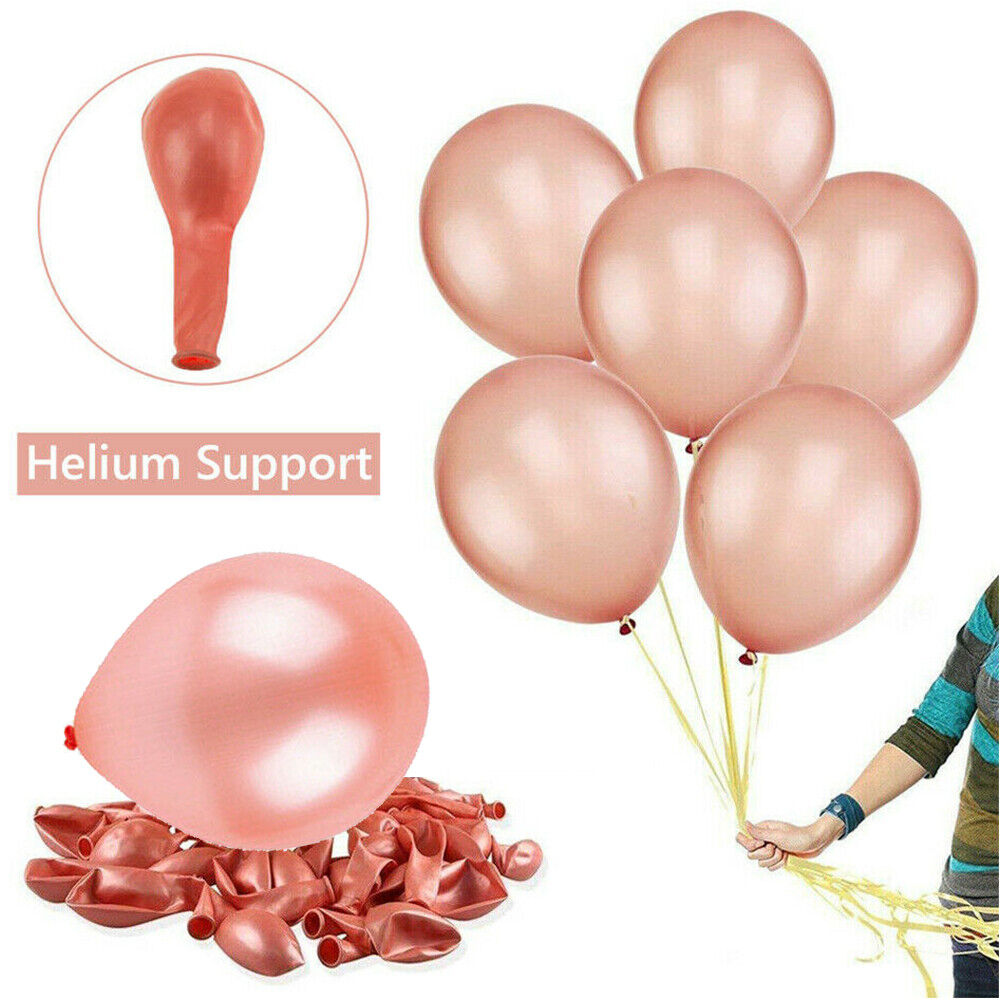 AU 20pcs Rose Gold Confetti Balloons For Birthday Marriage Party Decoration GIFT