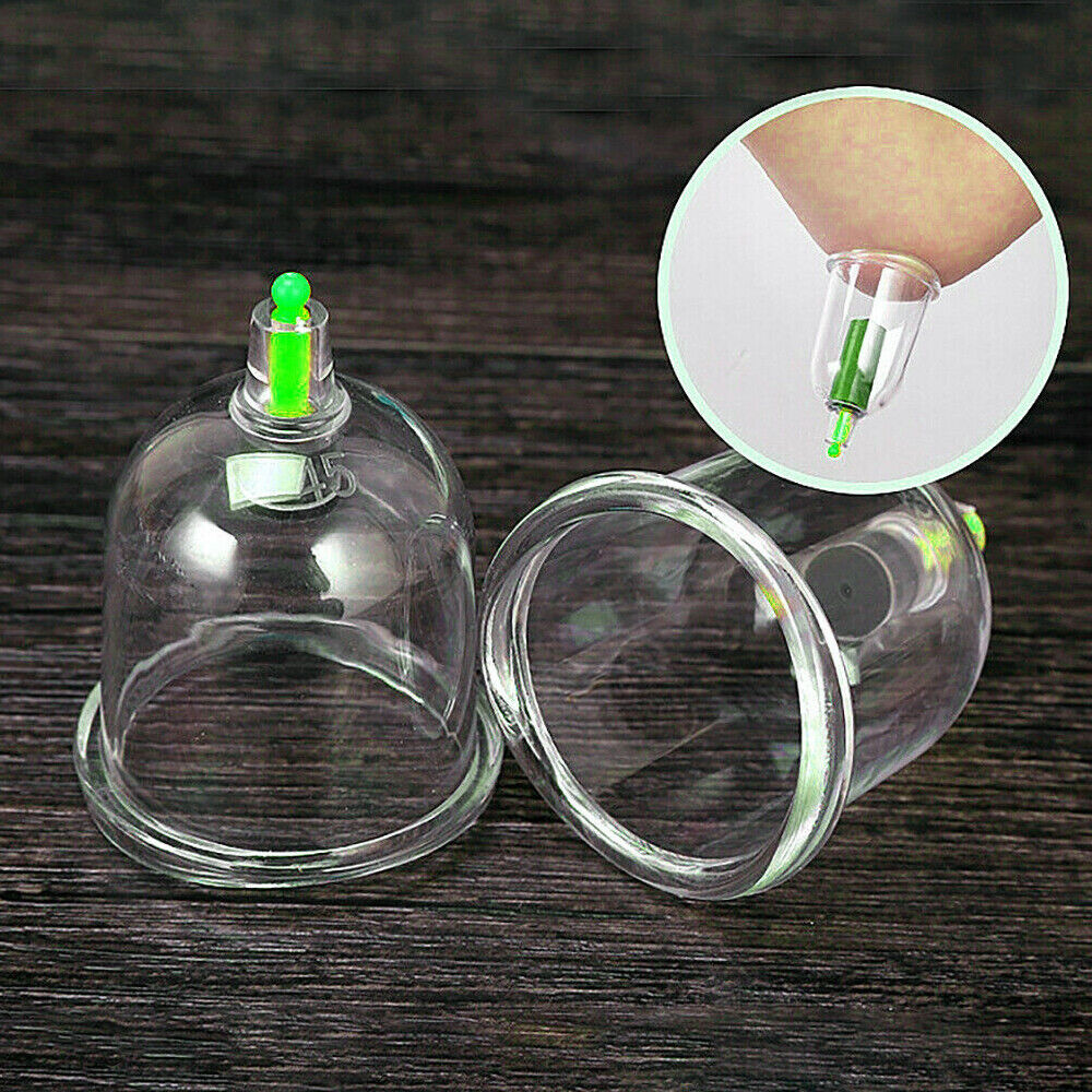 24 Cups Vacuum Cupping Therapy Set Kit Chinese Massage Acupuncture Suction AU