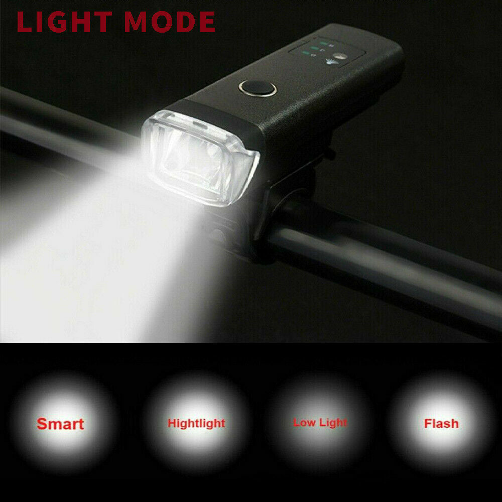 Waterproof Rechargeable LED Bike Bicycle Light USB Cycle Front Back Headlight AU