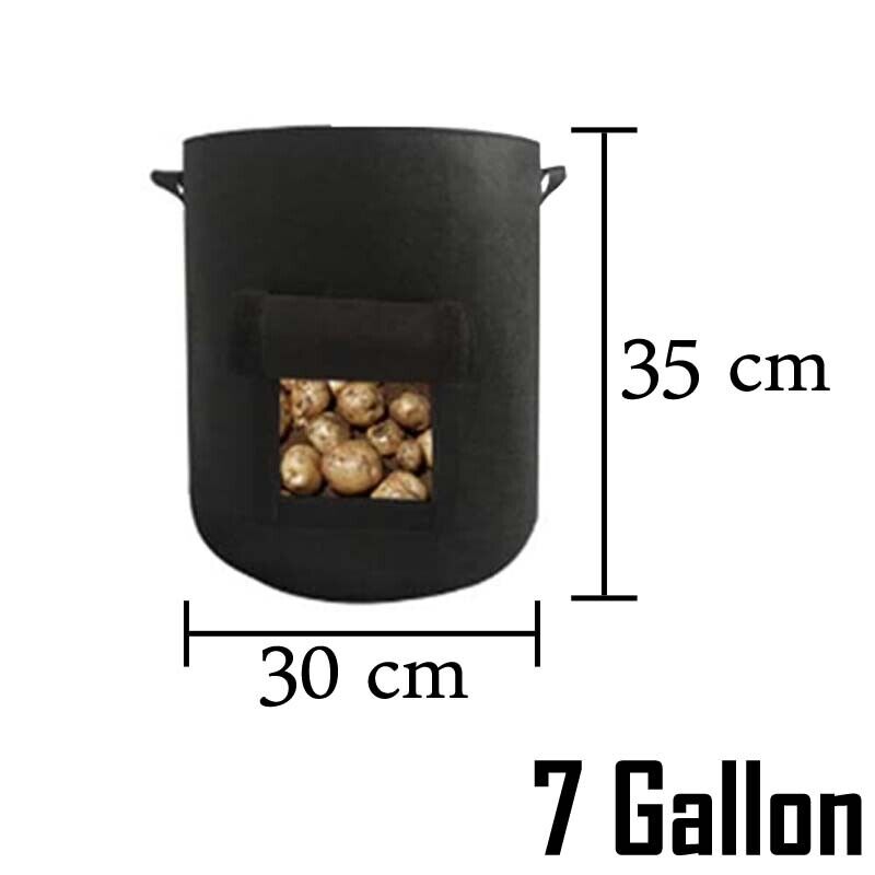 Potato Grow Planter Container Bag Pouch Root Planting Pot Side Breathable