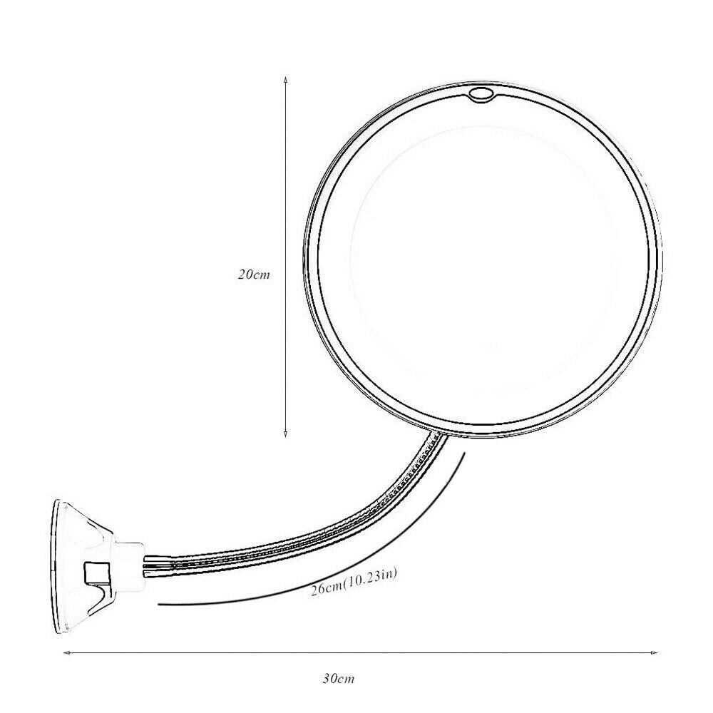 Magnifying Makeup Mirror With LED Light Cosmetic 360¡ã Rotation Flexible AU