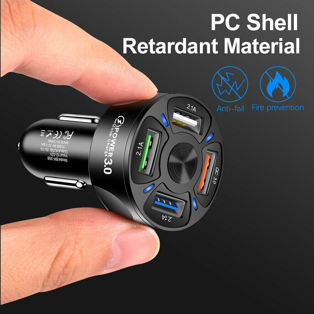 1PCS 12V Car Lighter Socket Dual QC3.0 USB Ports Fast Charger Power Adapter AU