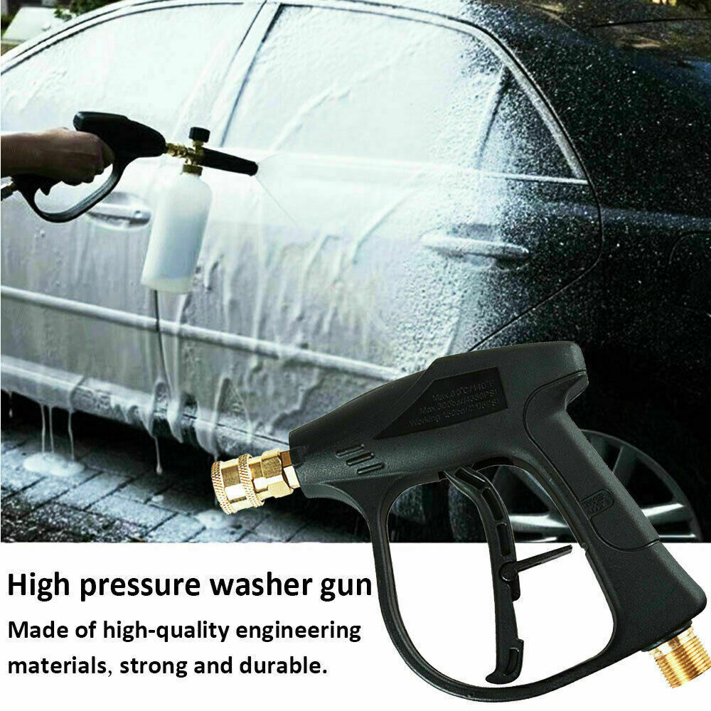 Snow Foam Washer Gun Car Wash Soap Lance Cannon Spray Pressure Jet Bottle Kit