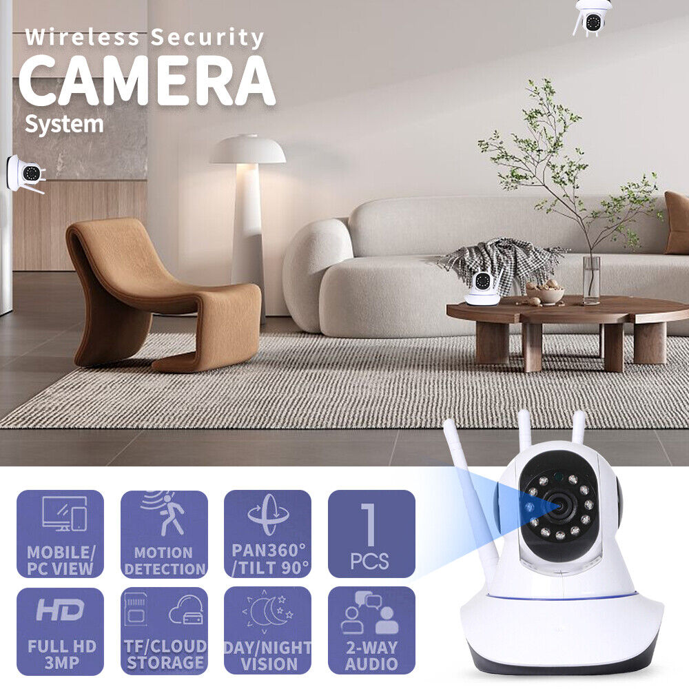 Security Camera System Wireless CCTV 1080P HD Indoor Home Baby Pet Wifi Monitor