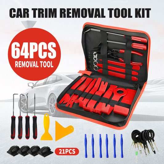 Car Trim Removal Tool Auto Hand Tools Pry Bar Dash Panel Kit Door Interior 64PCS