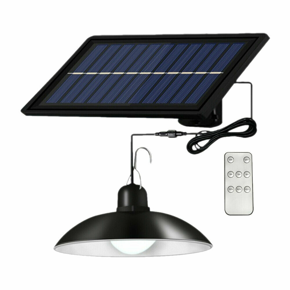 Solar Power Outdoor Garden Hanging LED Lamp Yard Pendant Light W/ Remote Control