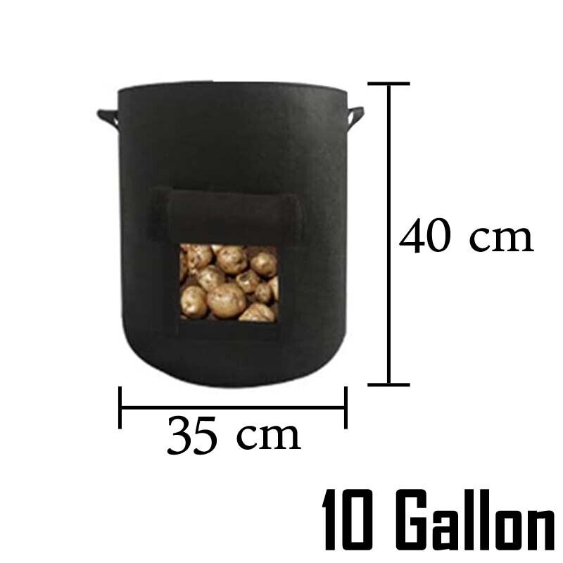 Potato Grow Planter Container Bag Pouch Root Planting Pot Side Breathable