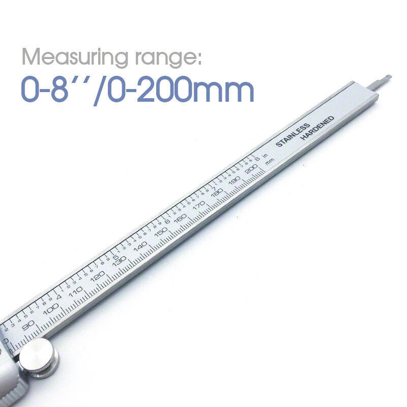 Stainless Steel Electronic Digital LCD Vernier Caliper Micrometer New 200mm 8''