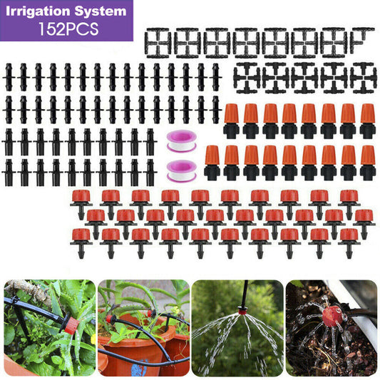 Garden Irrigation System with Timer Plant Watering DIY Micro Drip 152Pcs Kits