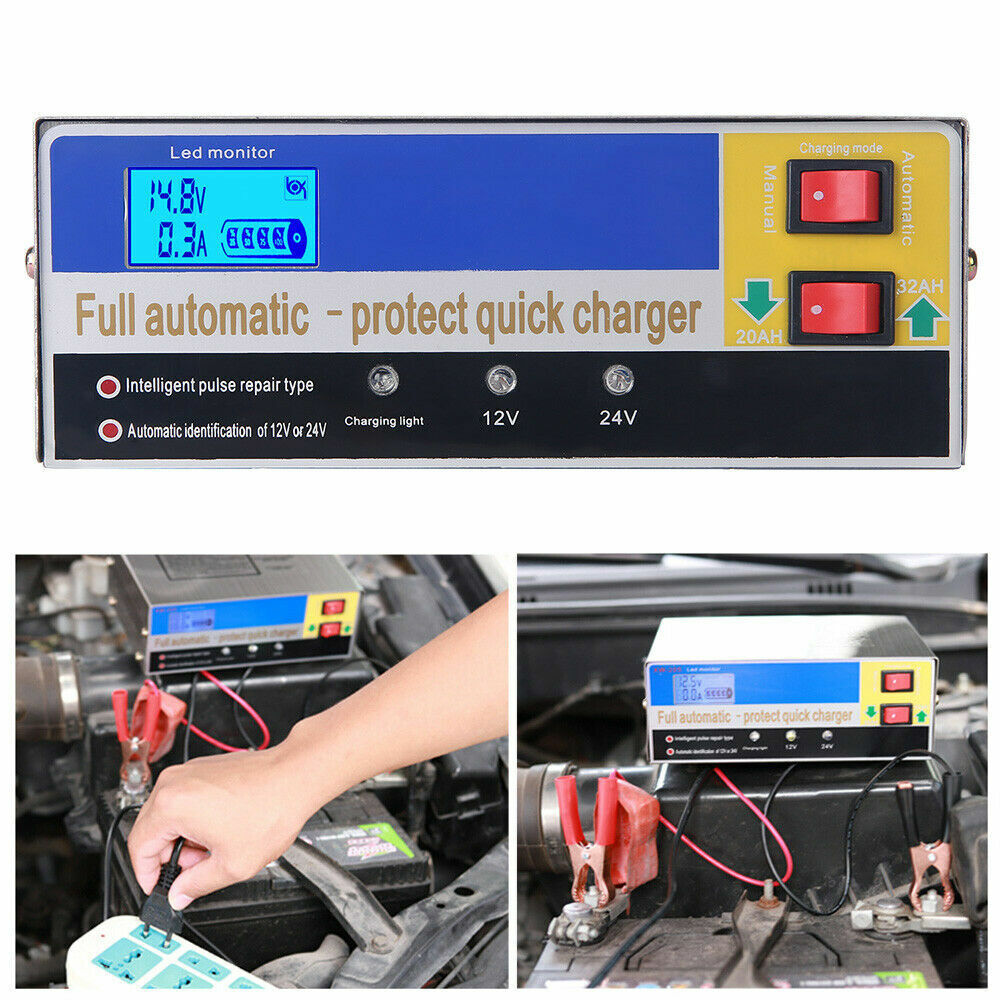 Automatic Car Battery Charger 12V 30Amp ATV 4WD Truck Boat Caravan Motorcycle