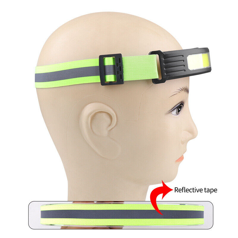 Waterproof LED Motion Sensor Head Torch USB Rechargeable Headlamp