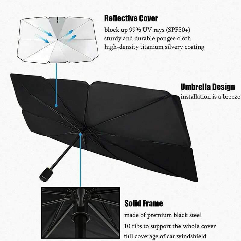 Foldable Car Windshield Sunshade Umbrella Front Window Cover Visor Sun Shade AU