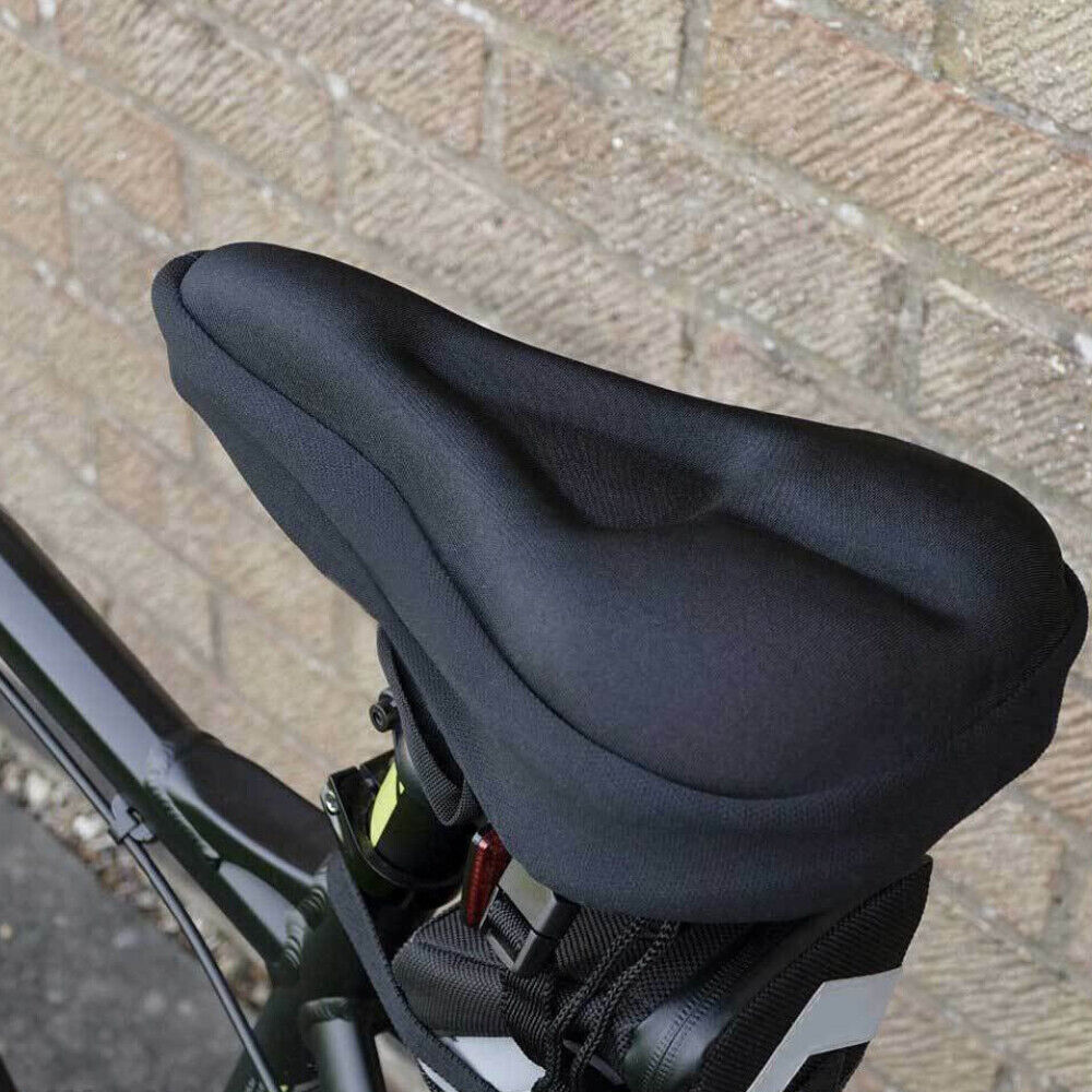 3D Bike Seat Cover Silicone Thick Comfort Gel Cycling Bicycle Saddle Cushion Pad