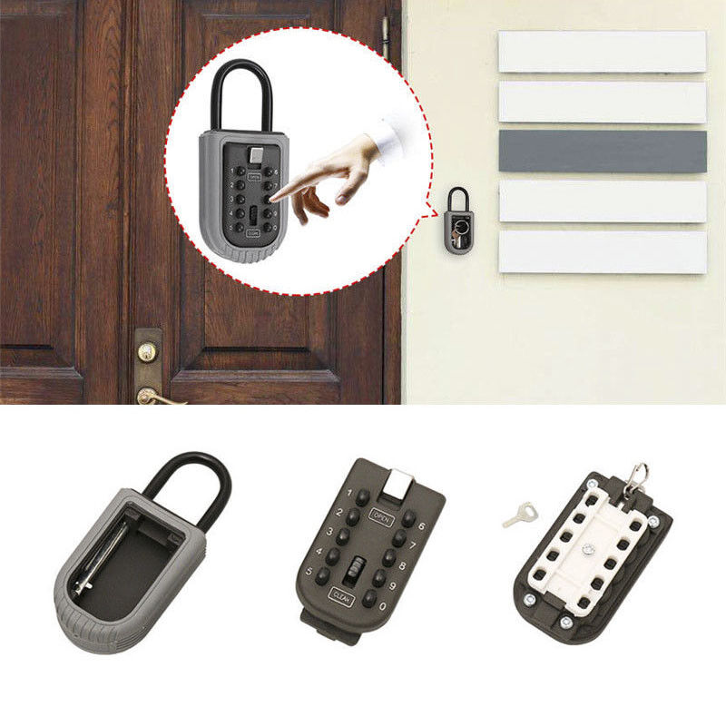 Combination Lock Key Safe Storage Box Padlock Security Home Outdoor