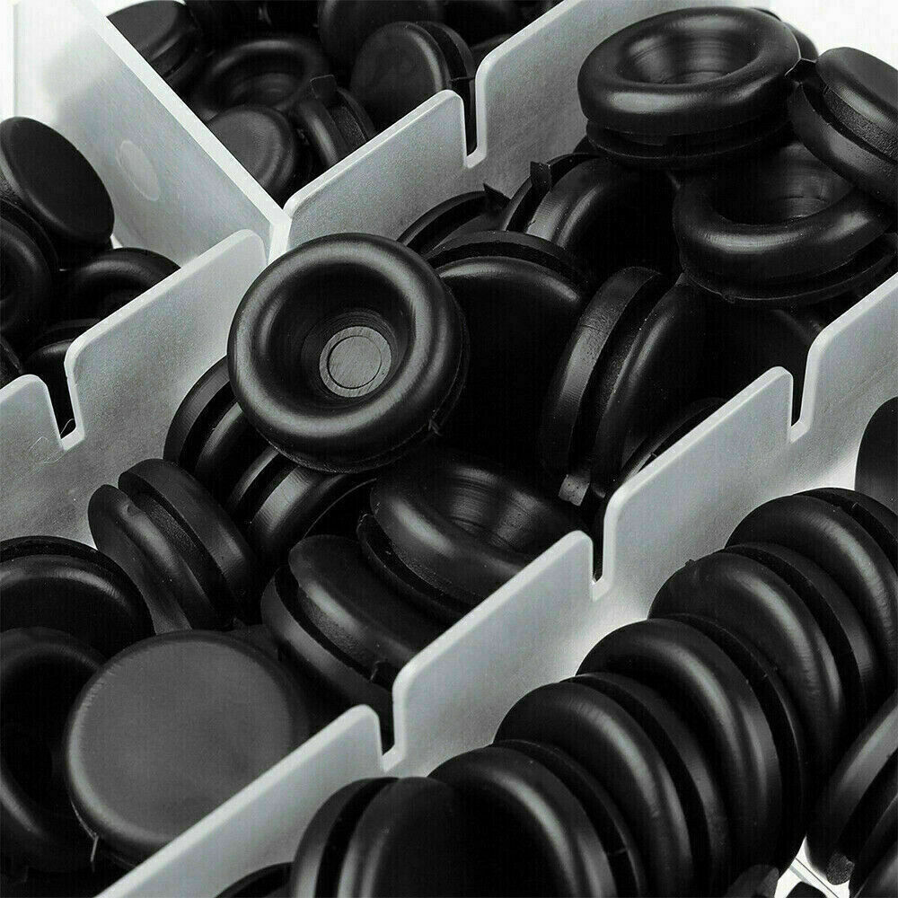 Auto Rubber Grommet Assortment 200 Pcs Set Fastener Kit Blanking 7 Popular Sizes