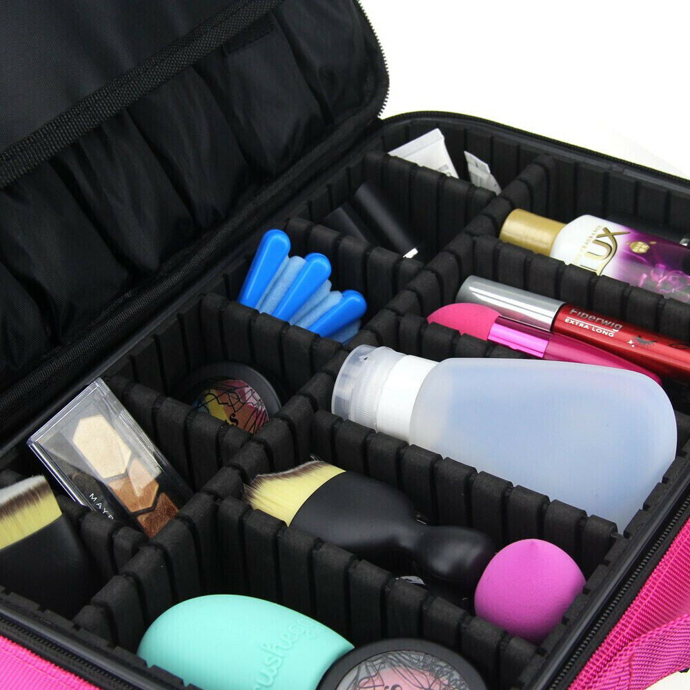 Professional Makeup Bag Portable Cosmetic Brush Organize Case Storage Box Travel