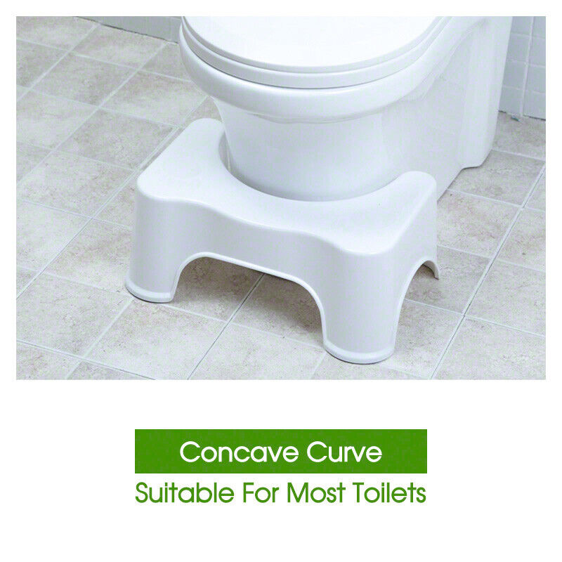 7'' Sit and Squat Potty Stool Portable Squatty ECO Healthy Colon White Toilet