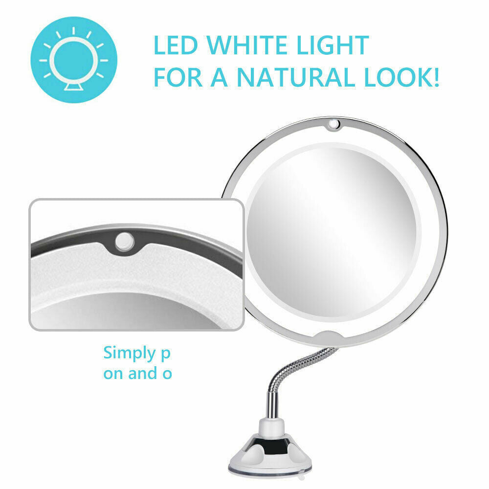 Magnifying Makeup Mirror With LED Light Cosmetic 360¡ã Rotation Flexible AU