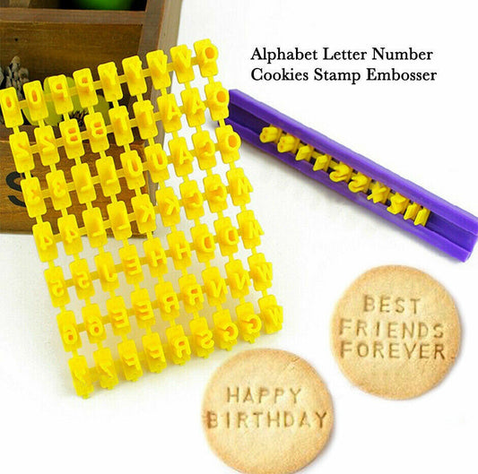 Alphabet Letter Fondant Cake Number Cookies Biscuit Stamp Embosser Mold Cutter