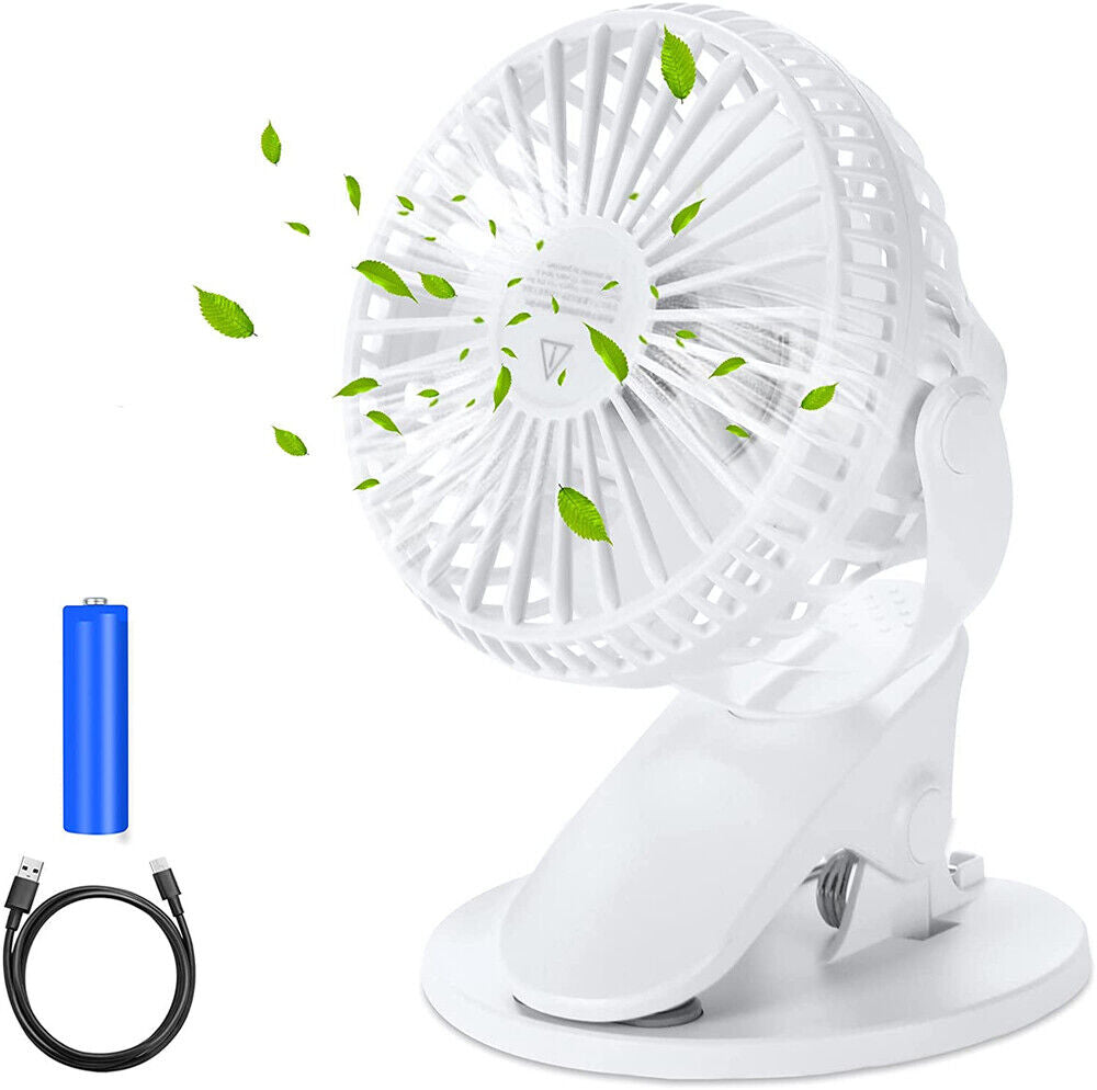 Desk Laptop Desktop Fan USB Rechargeable Portable Mini Cooling Quiet Table Fan