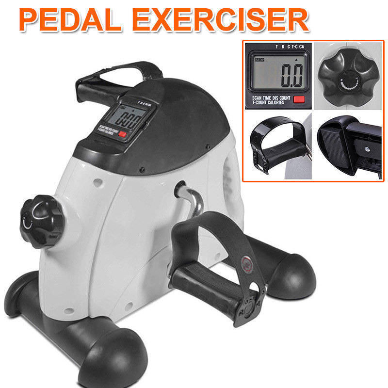 Mini Pedal Exerciser Gym Bike Fitness Cycle Leg/Arm w/ LCD Display Portable AU