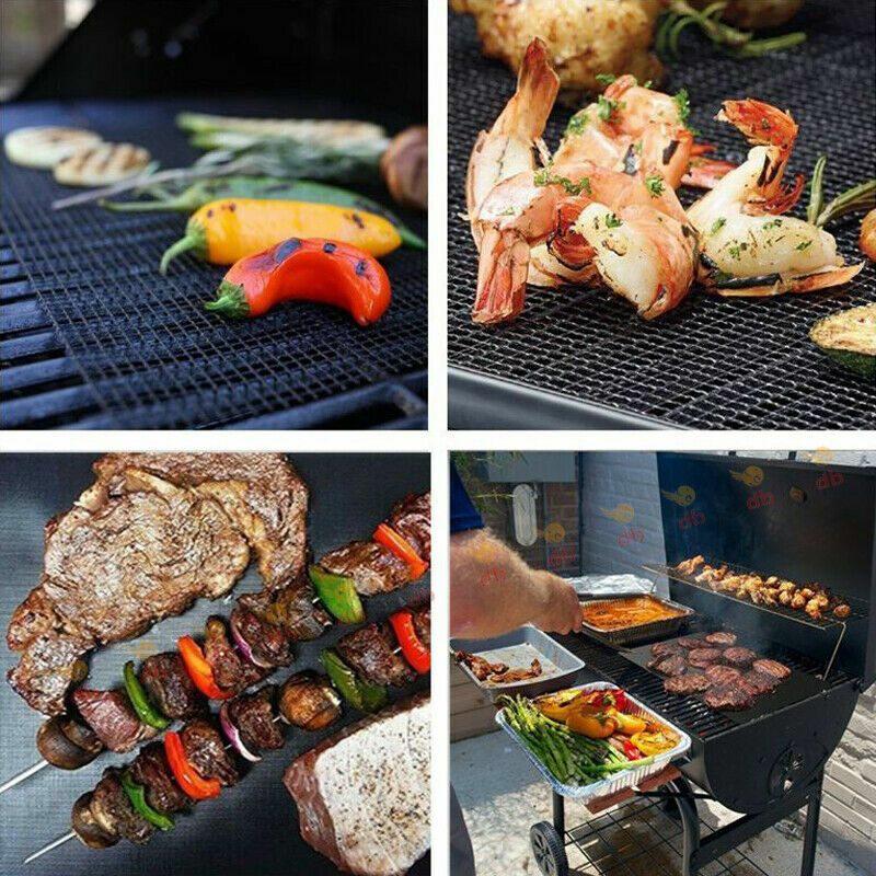 Mintiml Charcoal BBQ Grill Mesh Mat Non-Stick Cooking Barbecue Liner Sheet