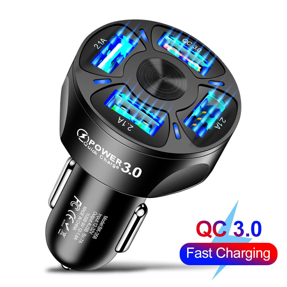 1PCS 12V Car Lighter Socket Dual QC3.0 USB Ports Fast Charger Power Adapter AU