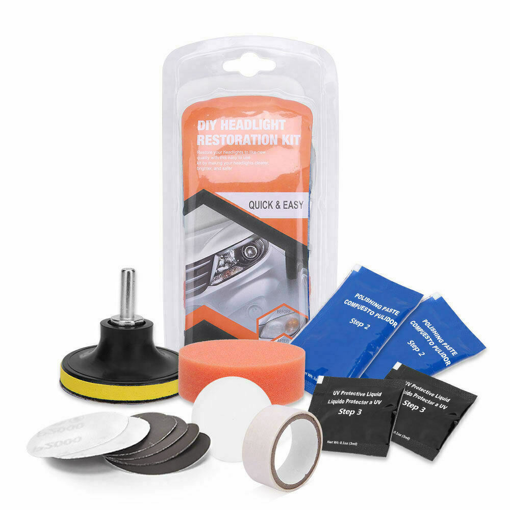 Pro Car Lens Headlight Restoration Kit Polishing Sanding Cleaner Repair Tool AU