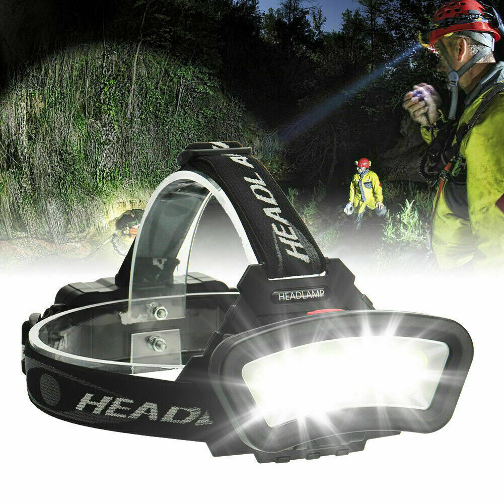 1000000LM COB+LED Headlamp Headlight Torch USB Rechargeable Flashlight Work