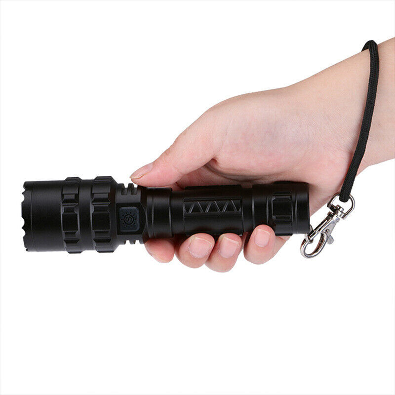 150000LM CREE L2 LED Tactical Flashlight USB Rechargeable Camping Hunting Torch