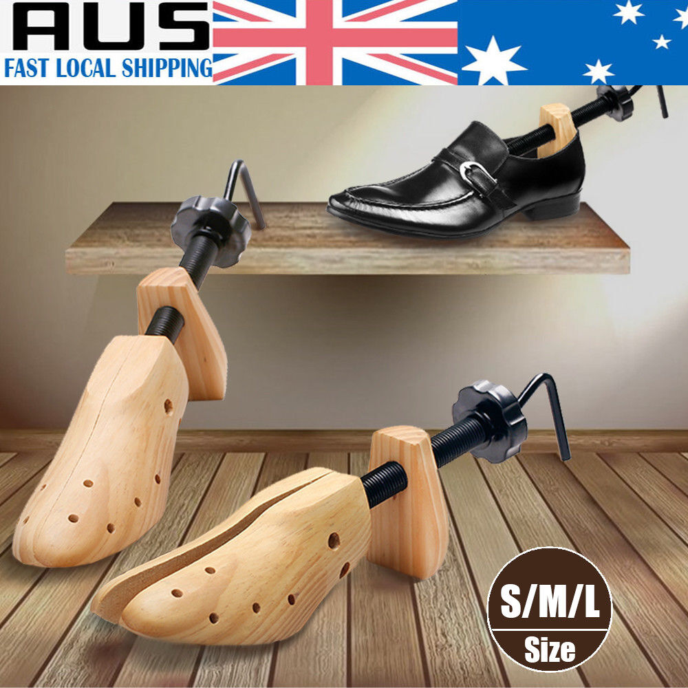 1PC Wooden Shoes Stretcher Expander Shoe 2-Way Tree Unisex Bunion Plugs AU STOCK