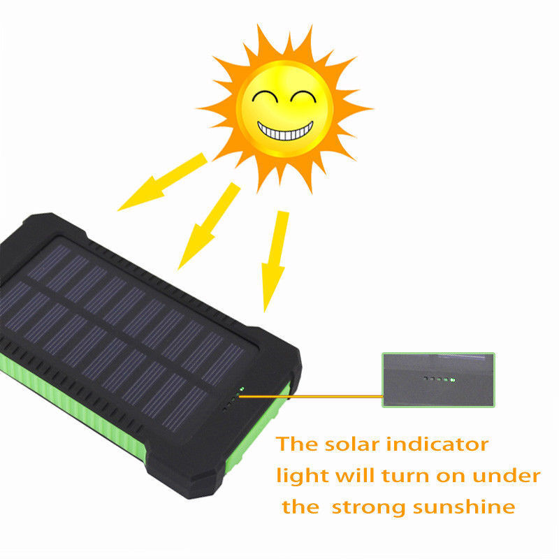 50000mah Dual USB Solar Power Bank Portable External Battery Phone Charger AU