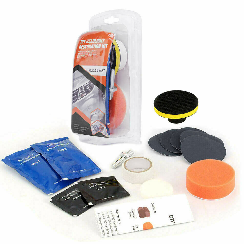 Pro Car Lens Headlight Restoration Kit Polishing Sanding Cleaner Repair Tool AU