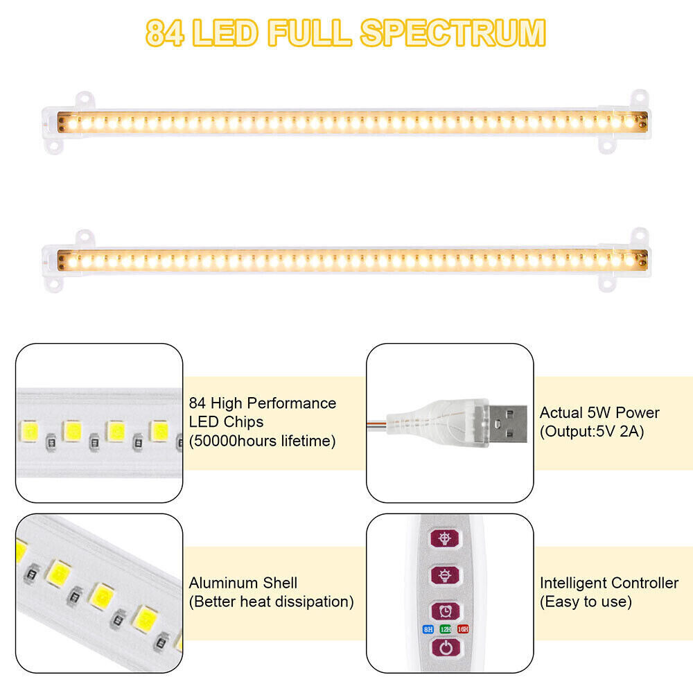 USB LED Grow Light Plant Full Spectrum Dimmable Indoor Flower Indoor Strip Lamp