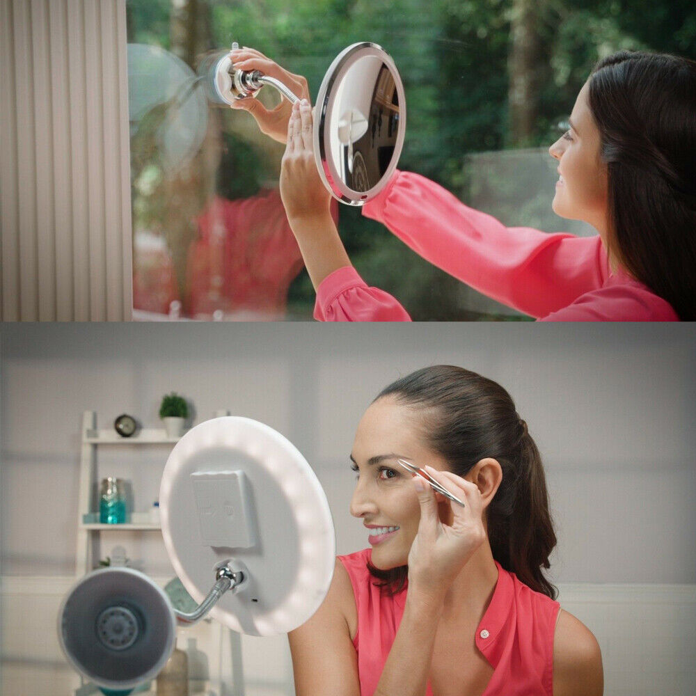 Magnifying Makeup Mirror With LED Light Cosmetic 360¡ã Rotation Flexible AU