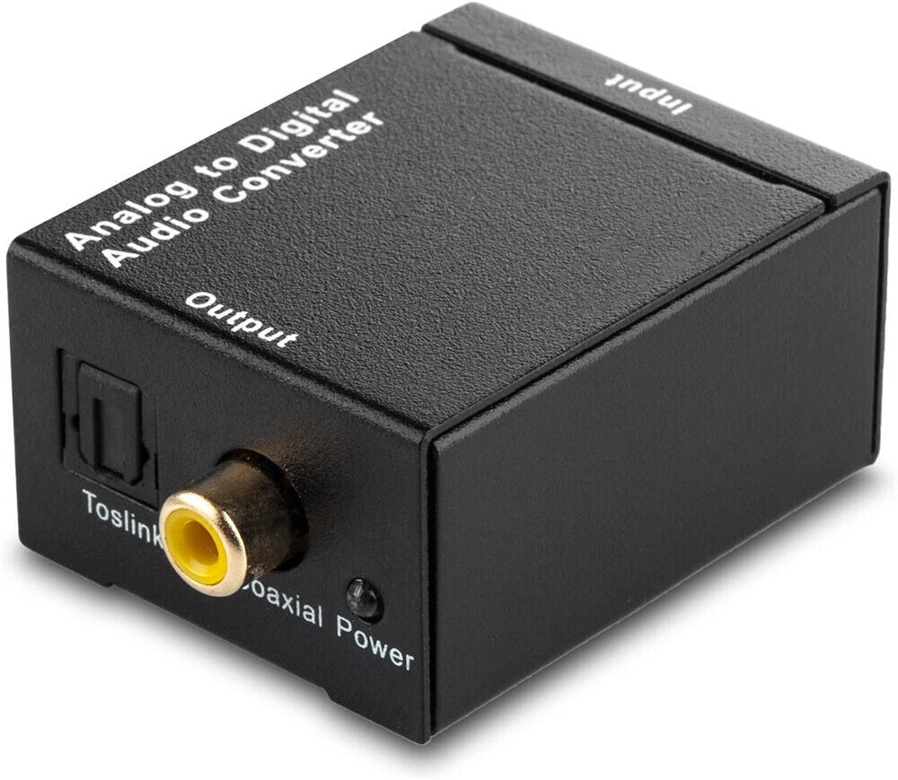 Optical Coaxial Toslink Digital to Analog Audio Converter Adapter RCA L/R 3.5mm