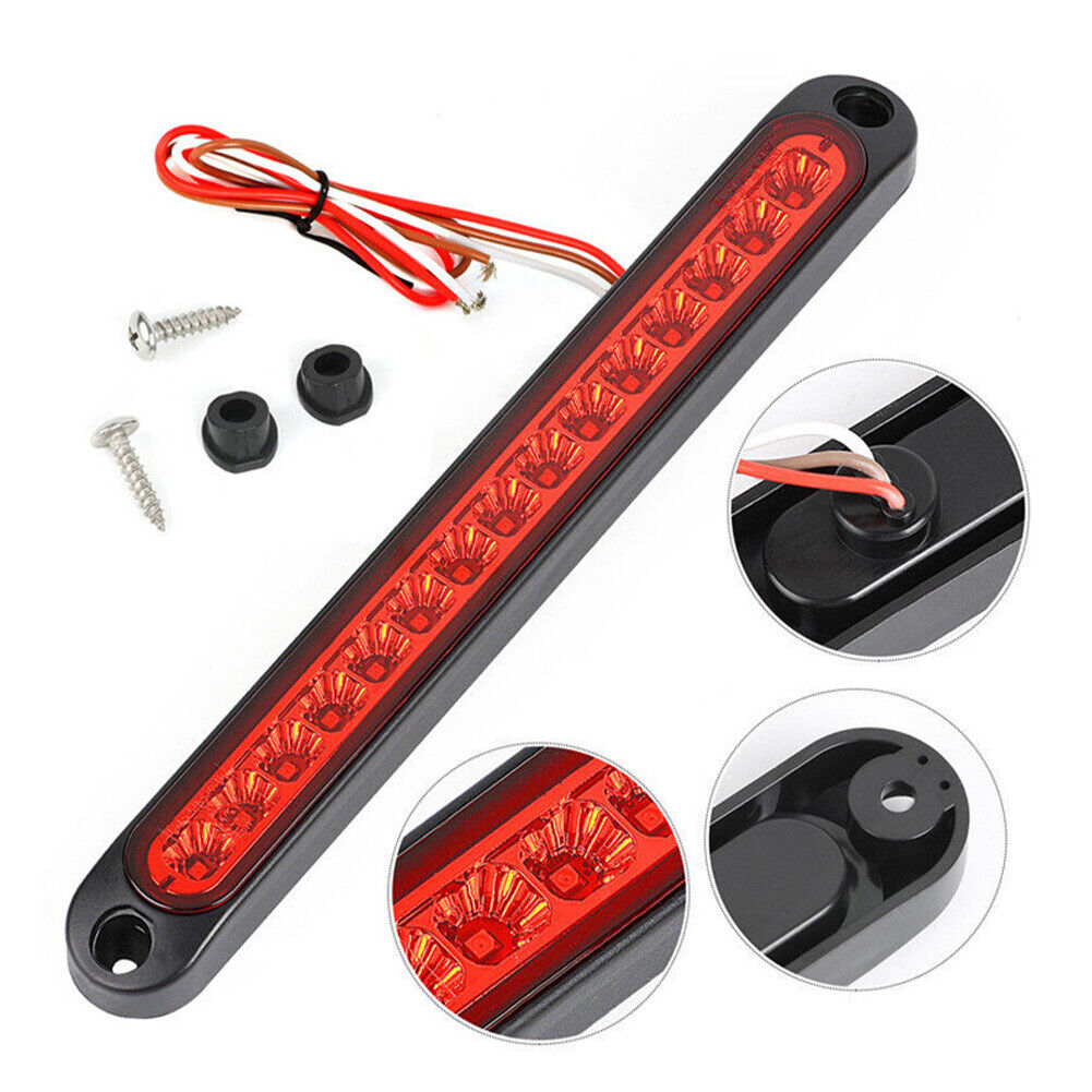 15 LED Tail Lights UTE STOP Brake Indicator Reverse Slim Strip RV Trailer Light