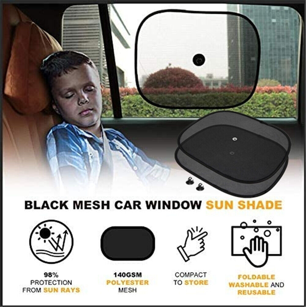 PAIR Car Window Sun Shade Cover UV Sun Block Baby Visor Protector Curtain Shield