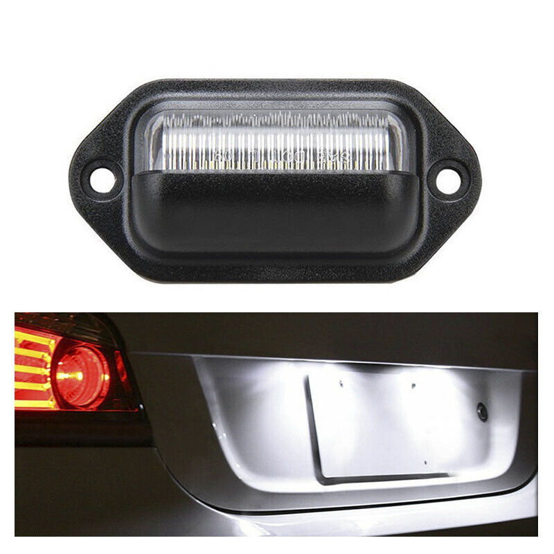 2PCS 6 LED License Number Plate Light Lamps for Truck SUV Trailer Lorry 12/24V