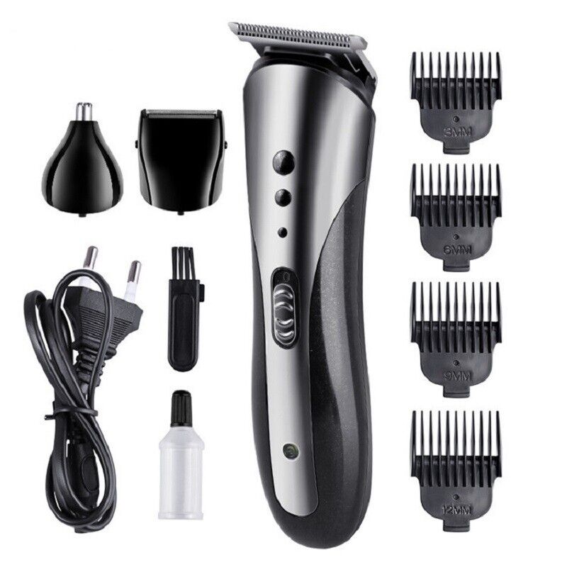 Mens Hair Clippers Beard Trimmer Electric Shaver Nose Haircut Grooming Kit Set